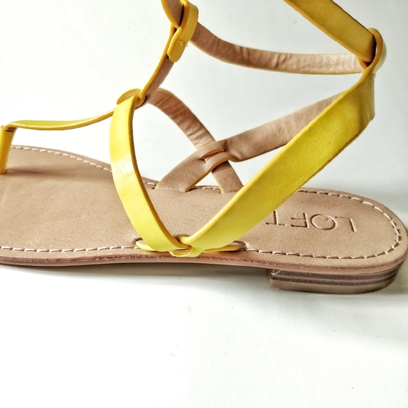 Loft Yellow Strappy Thong Sandles 8 - Picture 5 of 5